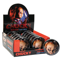 CHILDS PLAY CHUCKY WANNA PLAY SOUR CHERRY CANDY KNIVES TIN
